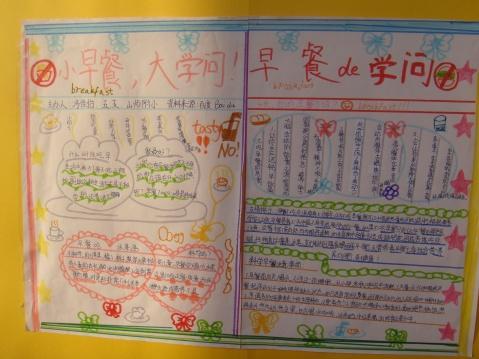 我的早餐英文手抄报 营养早餐手抄报
