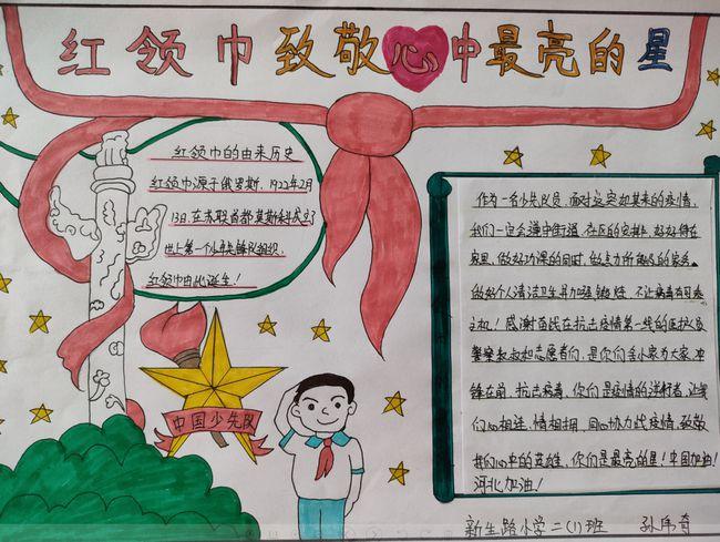 红领巾致心中最闪亮的星手抄报 红领巾手抄报