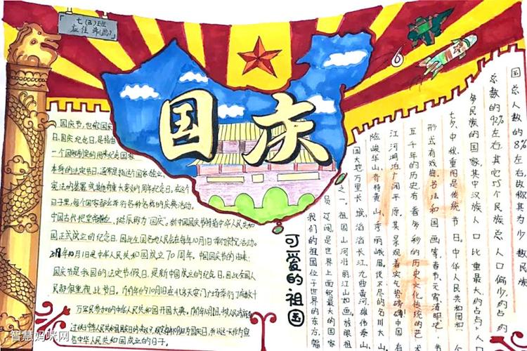 国庆节画画作品一等奖手抄报 一等奖手抄报