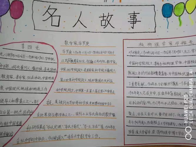 历史上伟人的手抄报 名人的手抄报