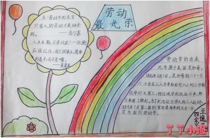 一二三年级画劳动五一节手抄报 五一节手抄报