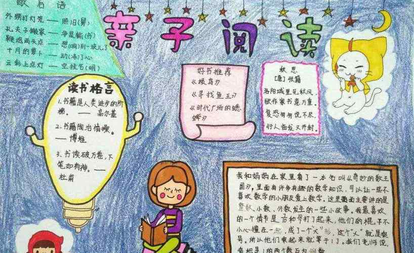 亲子共读读书计划手抄报 亲子共读手抄报