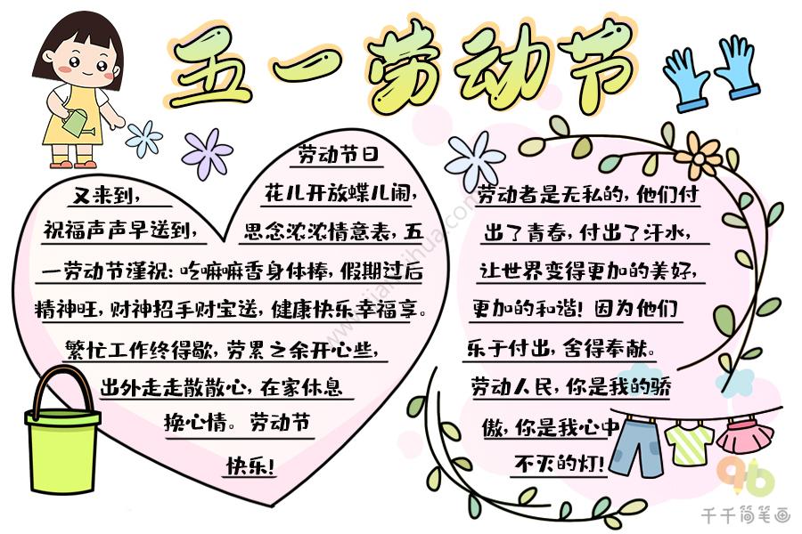 一二三年级画劳动五一节手抄报 五一节手抄报