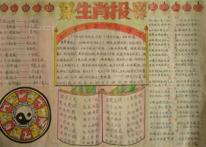 十二生肖蛇的手抄报 手抄报图片大全集