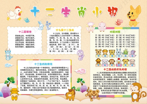 十二生肖蛇的手抄报 手抄报图片大全集