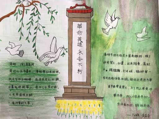 缅怀先烈爱国奉献主题手抄报 缅怀先烈手抄报