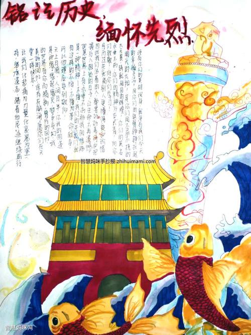 缅怀先烈爱国奉献主题手抄报 缅怀先烈手抄报