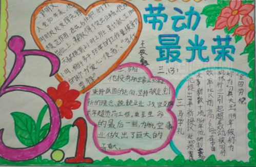 关于劳动的漂亮一等奖手抄报 一等奖手抄报
