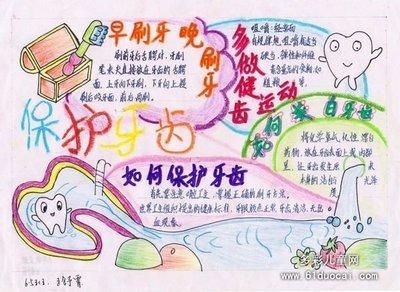 保护牙齿预防牙周疾病主题手抄报 保护牙齿手抄报