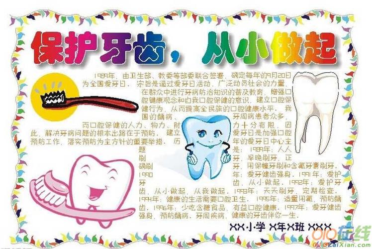 保护牙齿预防牙周疾病主题手抄报 保护牙齿手抄报