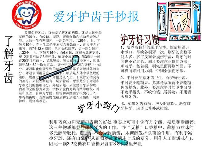 保护牙齿预防牙周疾病主题手抄报 保护牙齿手抄报