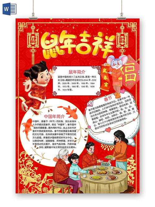 鼠年属鼠年的手抄报 年的手抄报