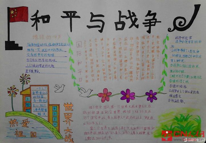 儿童绘画战争手抄报 战争手抄报