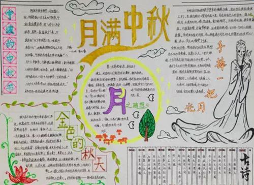 全国第一中秋手抄报 全国一等奖手抄报