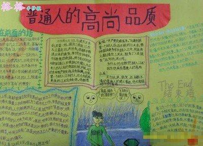 高尚聪慧的孩子的手抄报 高尚手抄报