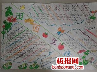 田园诗风花雪月手抄报 田园风光手抄报