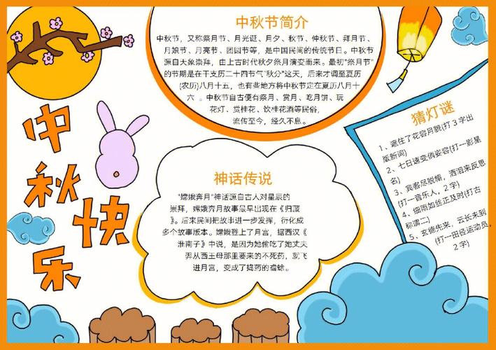 儿童中秋中秋节手抄报 中秋节儿童手抄报