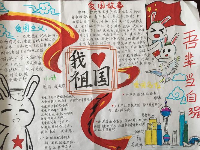 我爱你祖国简单又漂亮的手抄报 漂亮的手抄报