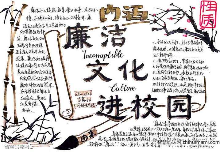 以廉洁为题的手抄报 廉洁手抄报