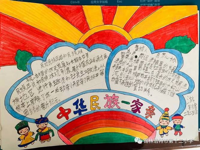 民族大团结简单一点的手抄报 民族大团结手抄报