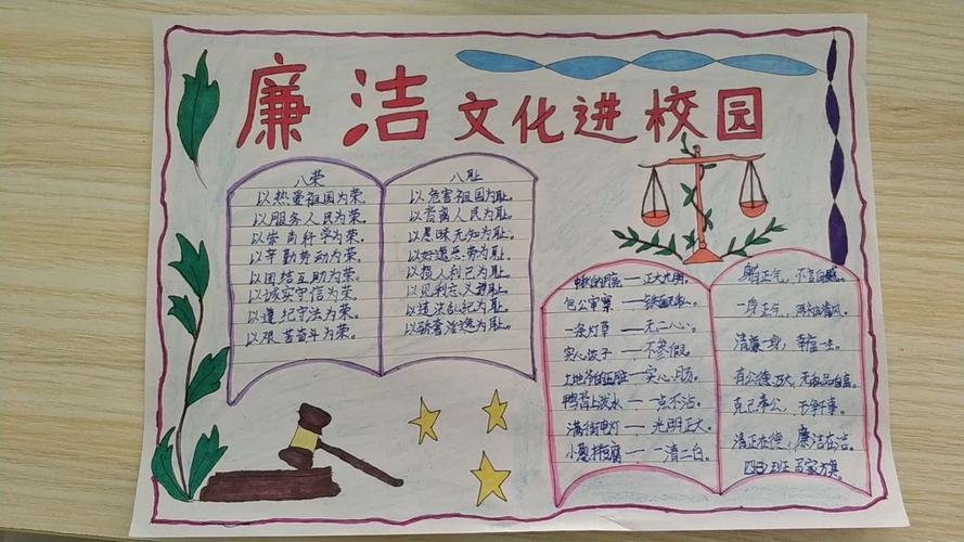 以廉洁为题的手抄报 廉洁手抄报