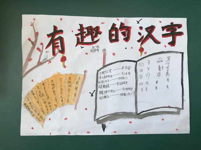 我爱你汉字和赞汉字结合的手抄报 我爱汉字手抄报