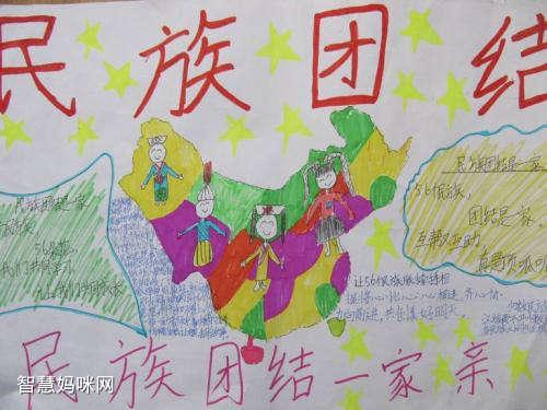 民族大团结简单一点的手抄报 民族大团结手抄报