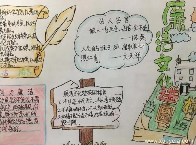 以廉洁为题的手抄报 廉洁手抄报