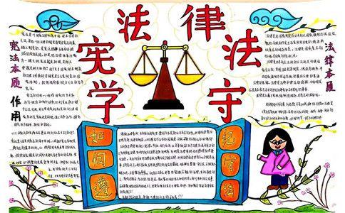 一二三四年级法制宣传手抄报 法制宣传手抄报