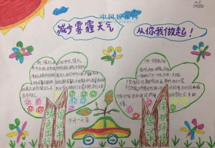保护环境驱赶雾霾手抄报 保护环境手抄报