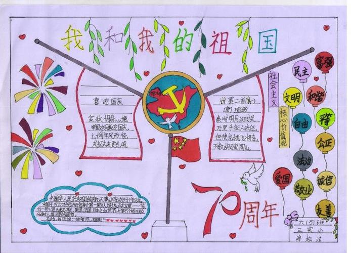 我与祖国共成长简单手抄报 爱我祖国手抄报