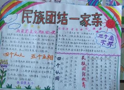 关于民族大团结手抄报 民族团结手抄报