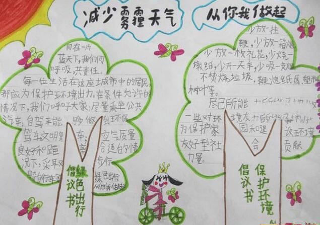 保护环境驱赶雾霾手抄报 保护环境手抄报