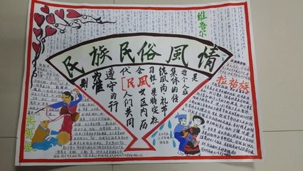 民族风情为主题的手抄报 民族风情手抄报