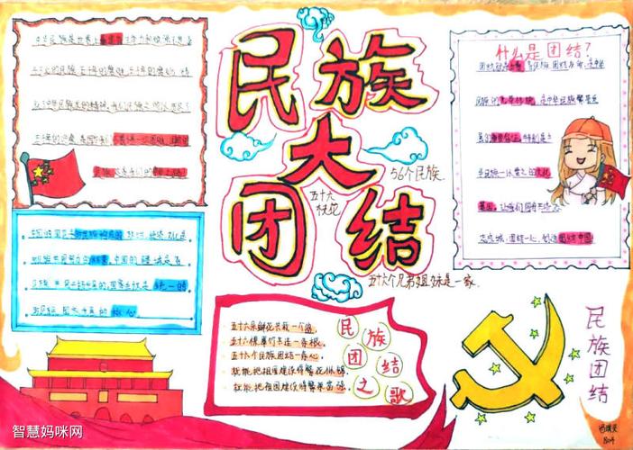 关于民族大团结手抄报 民族团结手抄报
