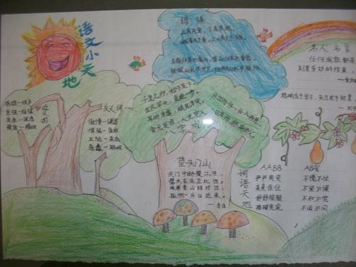 二年级语二年级画画手抄报 二年级语文手抄报
