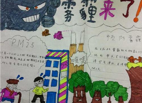 保护环境驱赶雾霾手抄报 保护环境手抄报