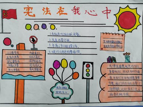 关于宪法学习的手抄报 学习的手抄报