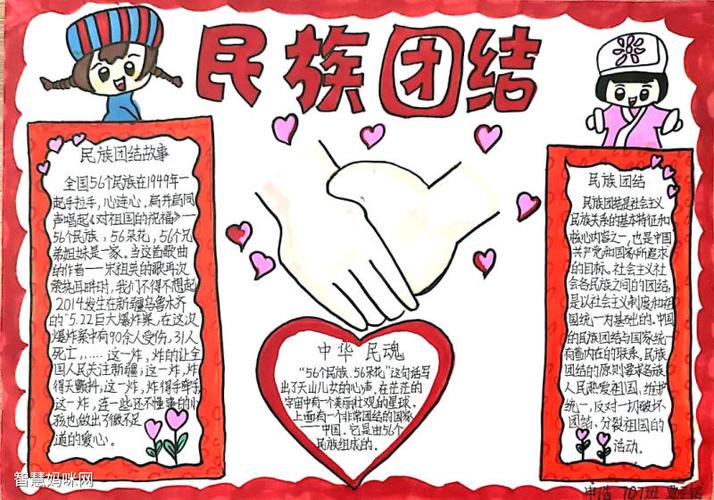 关于民族大团结手抄报 民族团结手抄报