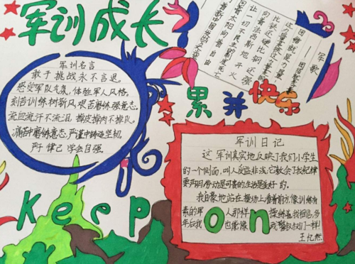 关于新生军训手抄报 小学生军训手抄报