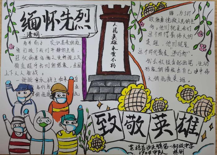 崇尚先烈缅怀英雄手抄报 缅怀先烈手抄报