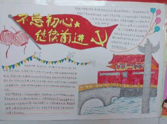 学党史明信仰抒壮志手抄报 党史手抄报