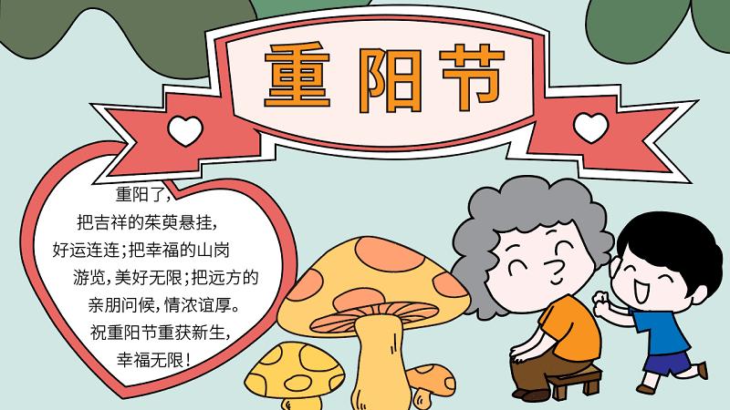 画一幅一等奖重阳节的手抄报 重阳节的手抄报