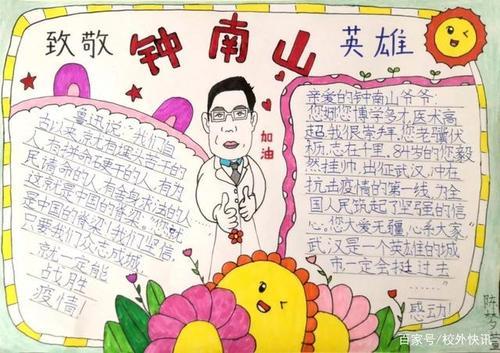 有关抗疫情英雄的手抄报 关于英雄的手抄报