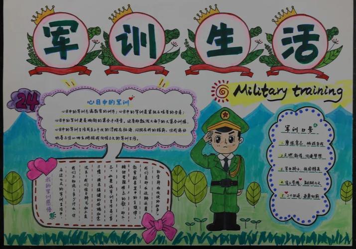 关于新生军训手抄报 小学生军训手抄报