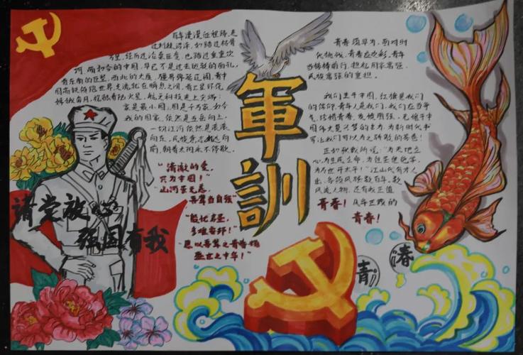 关于新生军训手抄报 小学生军训手抄报