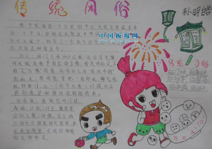 家乡特产民俗手抄报 民俗手抄报