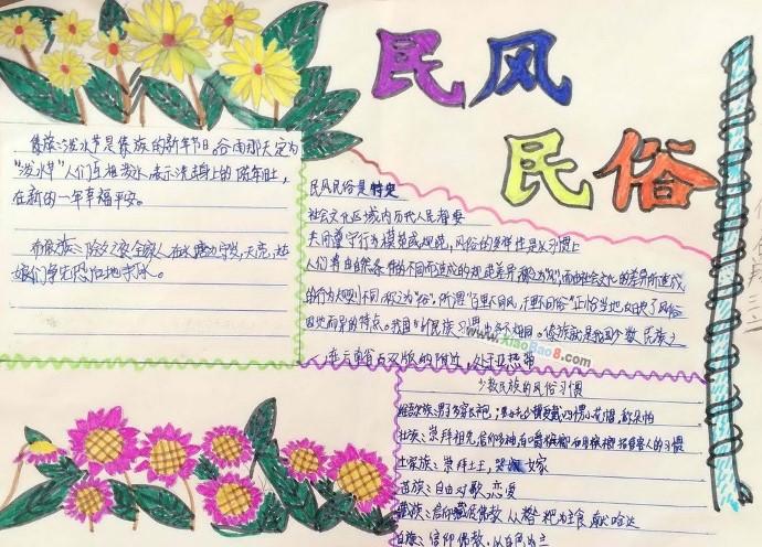家乡特产民俗手抄报 民俗手抄报