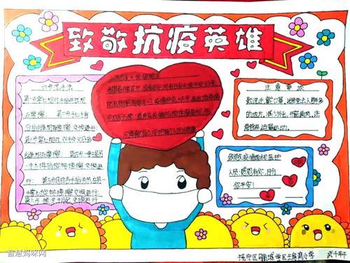 有关抗疫情英雄的手抄报 关于英雄的手抄报