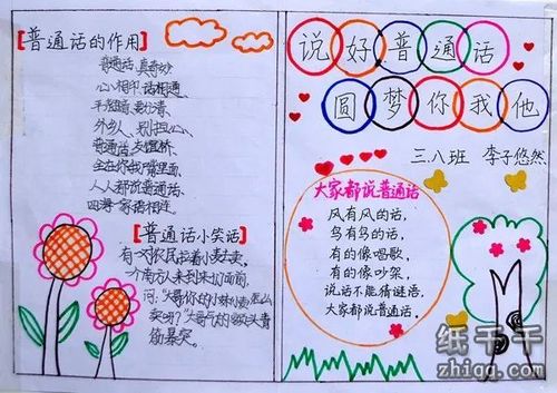 六年级宣传普通话的手抄报 宣传普通话手抄报